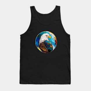 Eagle Bird Animal Portrait Stained Glass Wildlife Outdoors Adventure Tank Top